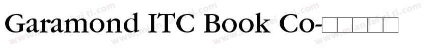 Garamond ITC Book Co字体转换